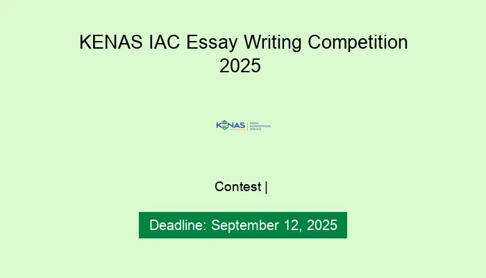 KENAS IAC Essay Writing Competition 2025