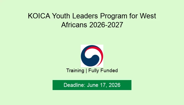 KOICA Youth Leaders Program for West Africans 2026-2027