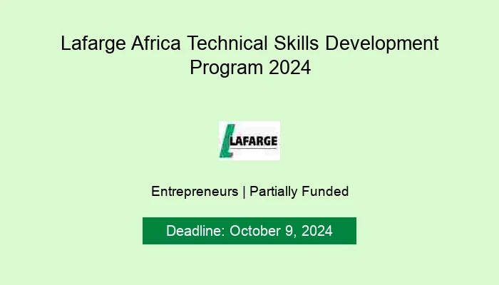 Lafarge Africa Technical Skills Development Program 2024