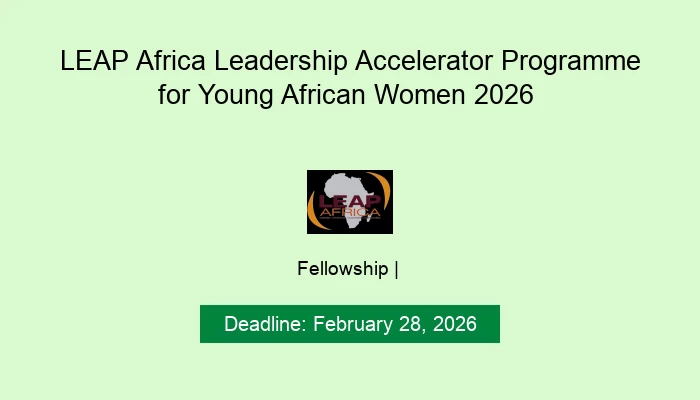 LEAP Africa Leadership Accelerator Programme for Young African Women ...