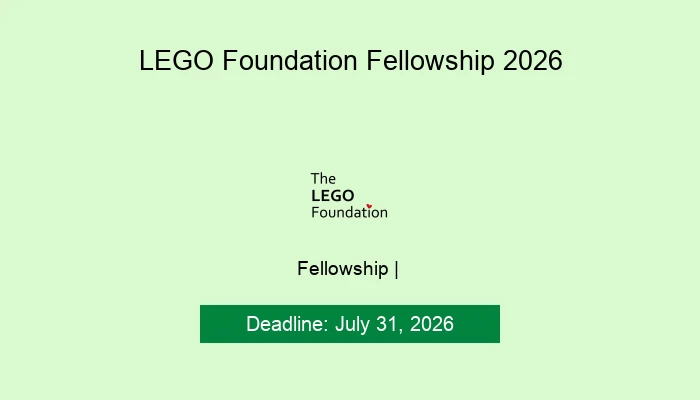 LEGO Foundation Fellowship 2026