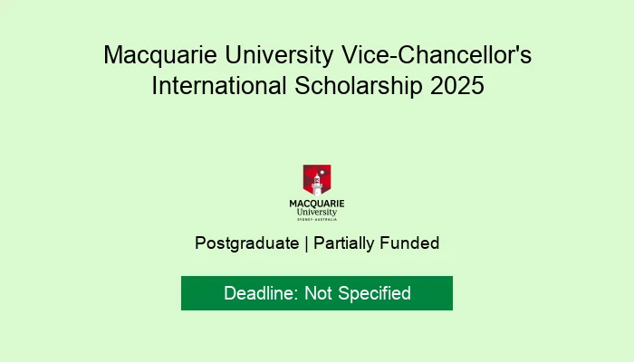 Macquarie University Vice-Chancellor's International Scholarship 2025