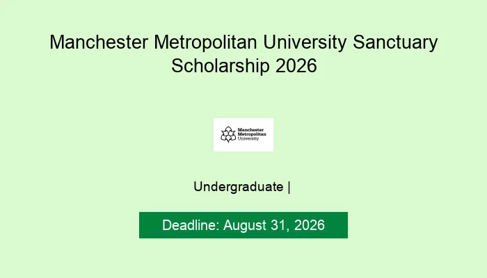 Manchester Metropolitan University Sanctuary Scholarship 2026
