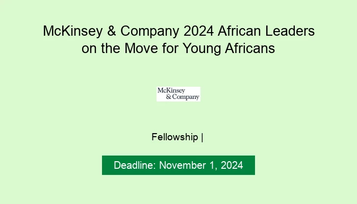McKinsey & Company 2024 African Leaders on the Move for Young Africans
