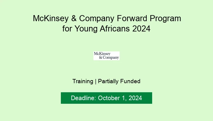 McKinsey & Company Forward Program for Young Africans 2024