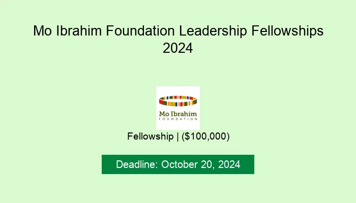 Mo Ibrahim Foundation Leadership Fellowships 2024