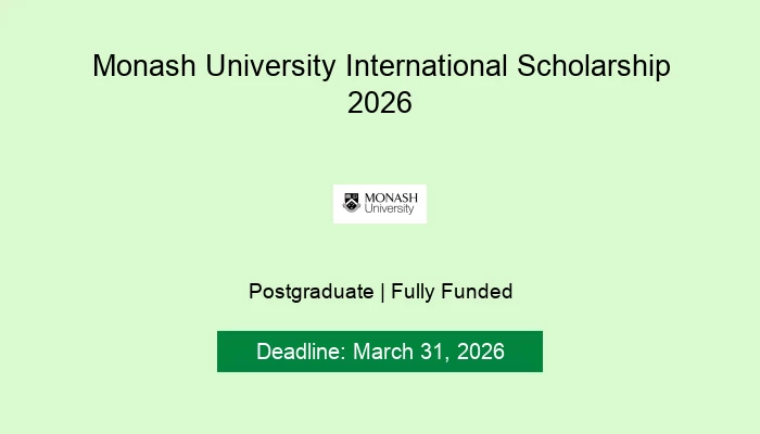 Monash University International Scholarship 2026