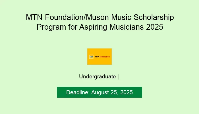 MTN Foundation/Muson Music Scholarship Program for Aspiring Musicians 2025