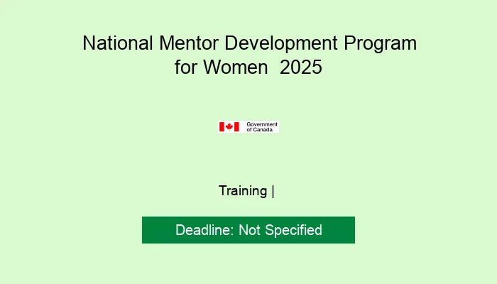 National Mentor Development Program for Women  2025