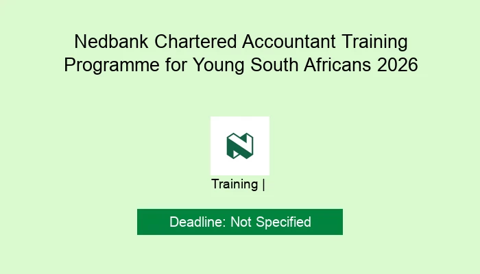 Nedbank Chartered Accountant Training Programme for Young South Africans 2026
