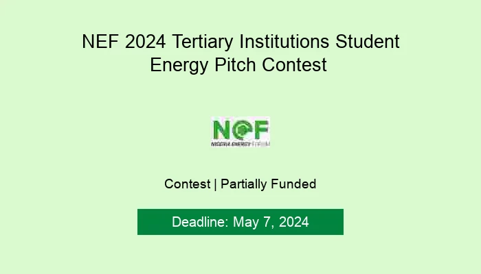 NEF 2024 Tertiary Institutions Student Energy Pitch Contest