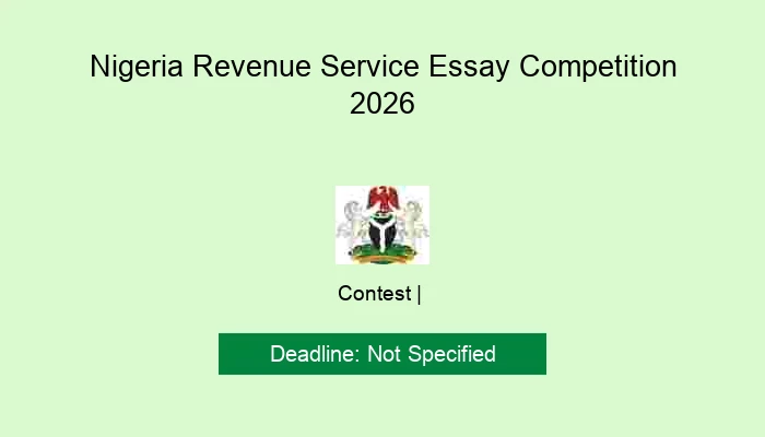 Nigeria Revenue Service Essay Competition 2026
