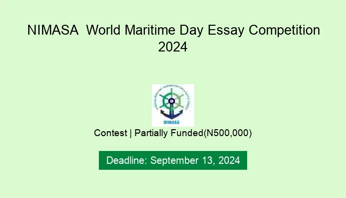 NIMASA  World Maritime Day Essay Competition 2024