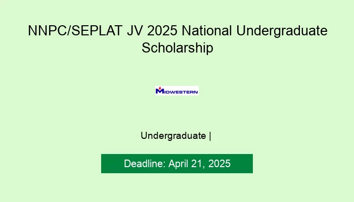 NNPC/SEPLAT JV 2025 National Undergraduate Scholarship