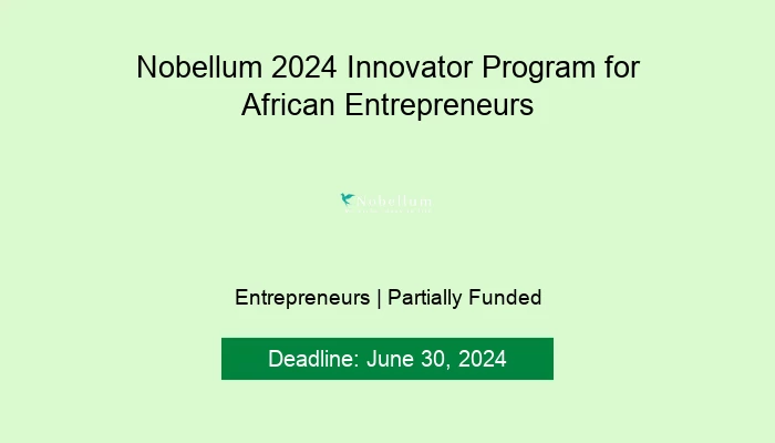Nobellum 2024 Innovator Program for African Entrepreneurs