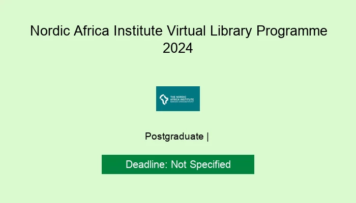 Nordic Africa Institute Virtual Library Programme 2024