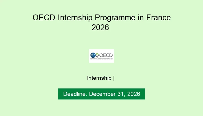 OECD Internship Programme in France 2026