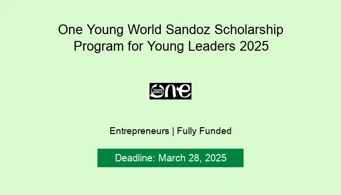 One Young World Sandoz Scholarship Program for Young Leaders 2025