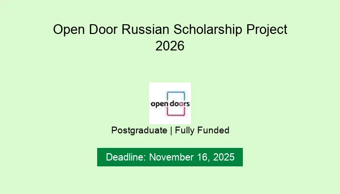 Open Door Russian Scholarship Project 2026