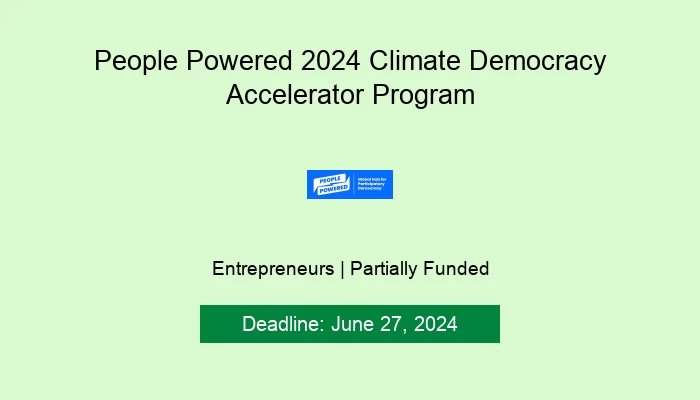 People Powered 2024 Climate Democracy Accelerator Program