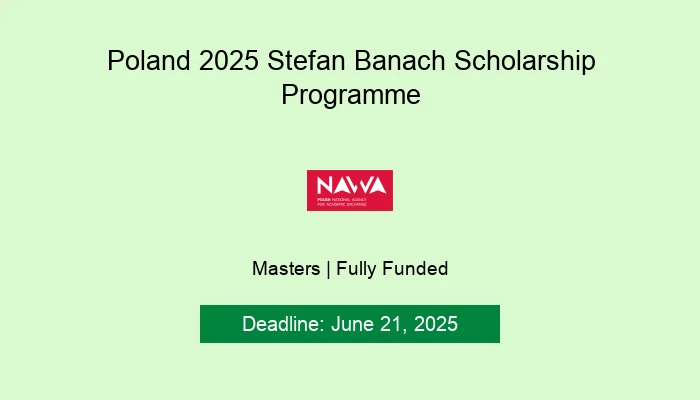 Poland 2025 Stefan Banach Scholarship Programme