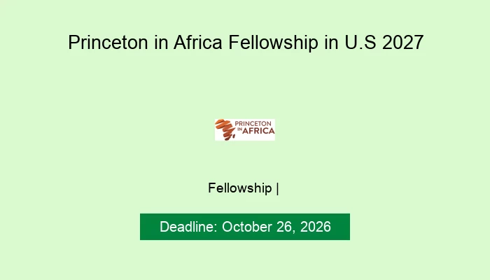 Princeton in Africa Fellowship in U.S 2027
