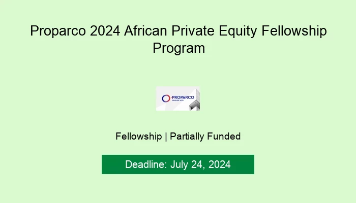 Proparco 2024 African Private Equity Fellowship Program