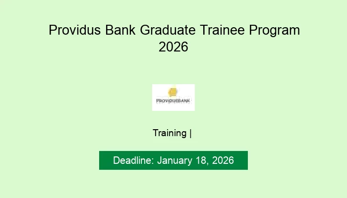 Providus Bank Graduate Trainee Program 2026