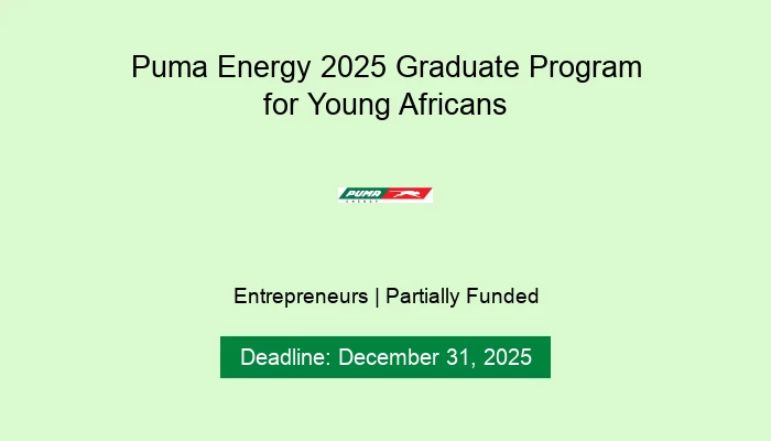 Puma Energy 2025 Graduate Program for Young Africans