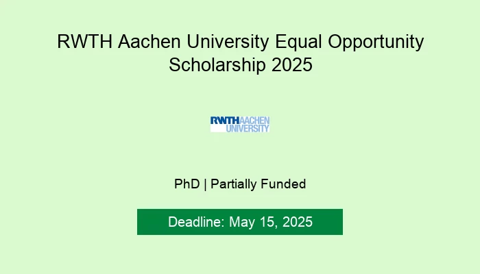 RWTH Aachen University Equal Opportunity Scholarship 2025