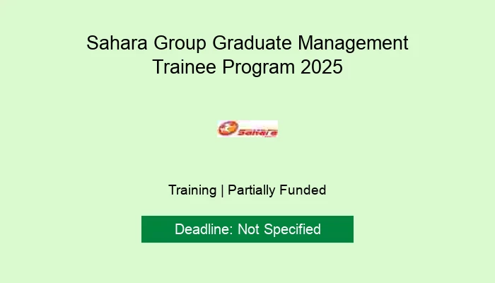Sahara Group Graduate Management Trainee Program 2025