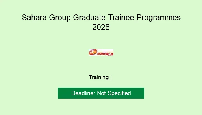 Sahara Group Graduate Trainee Programmes 2026