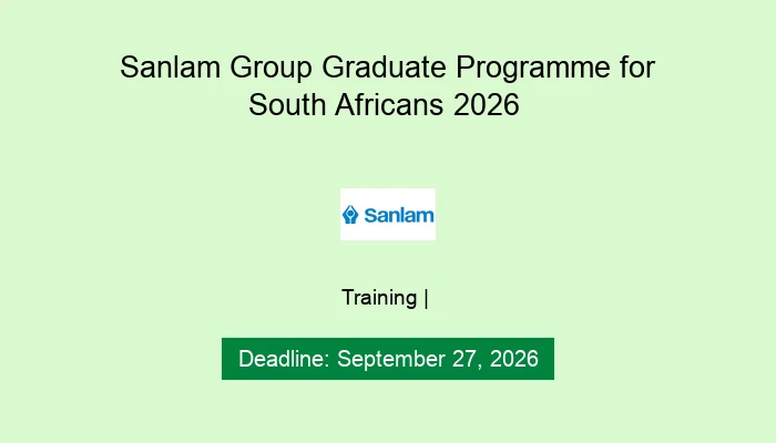 Sanlam Group Graduate Programme for South Africans 2026
