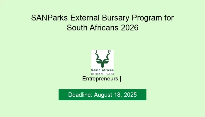 SANParks External Bursary Program for South Africans 2026
