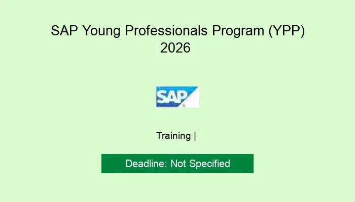 SAP Young Professionals Program (YPP) 2026