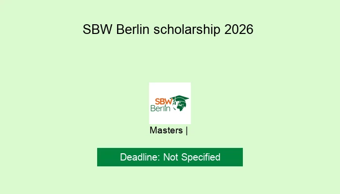 SBW Berlin scholarship 2026