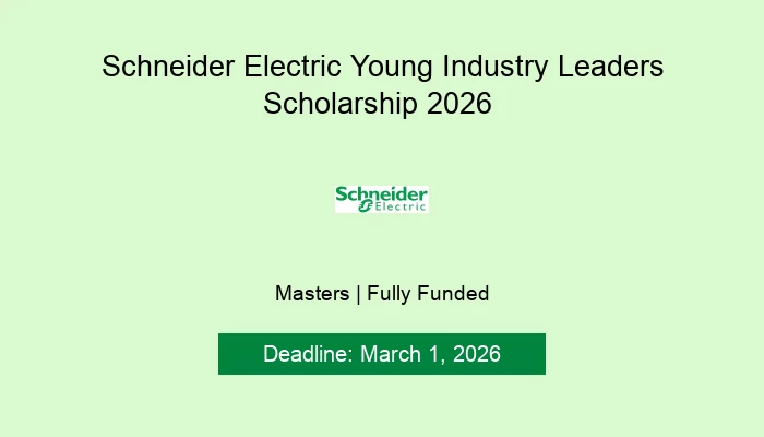 Schneider Electric Young Industry Leaders Scholarship 2026