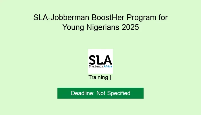 SLA-Jobberman BoostHer Program for Young Nigerians 2025