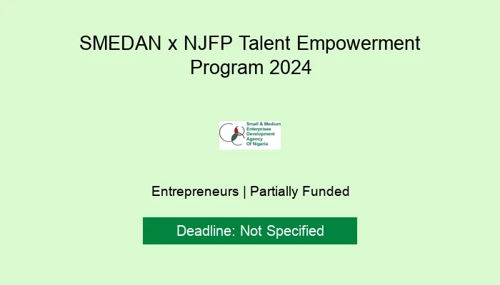 SMEDAN x NJFP Talent Empowerment Program 2024