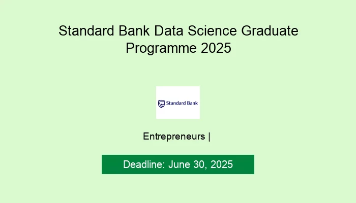 Standard Bank Data Science Graduate Programme 2025