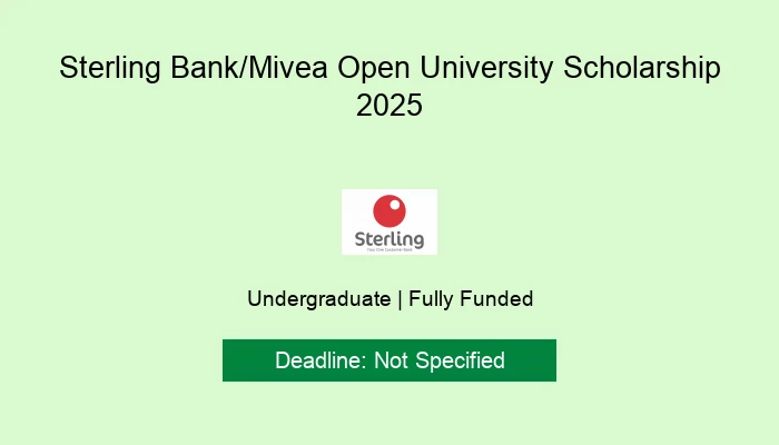 Sterling Bank/Mivea Open University Scholarship 2025