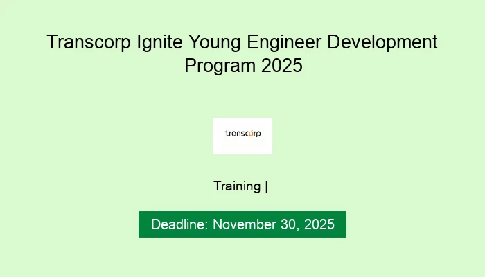 Transcorp Ignite Young Engineer Development Program 2025