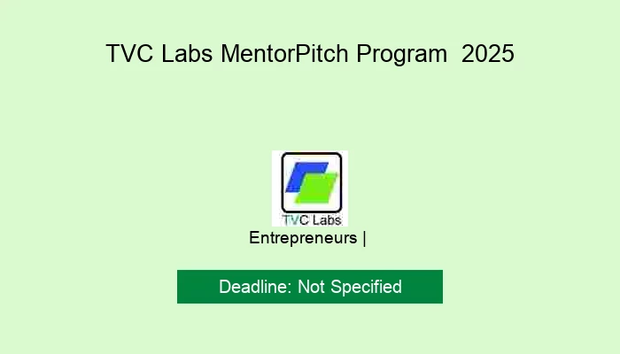 TVC Labs MentorPitch Program  2025