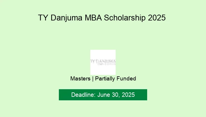 TY Danjuma MBA Scholarship 2025