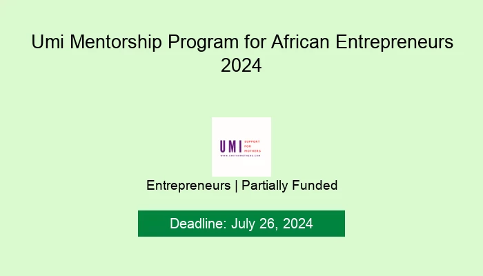 Umi Mentorship Program for African Entrepreneurs 2024