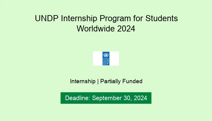 UNDP Internship Program for Students Worldwide 2024
