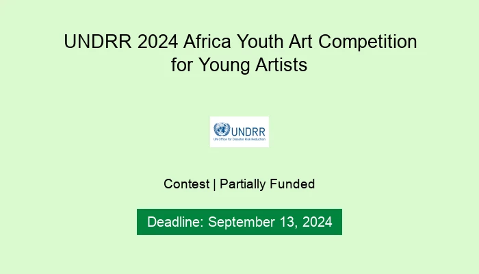 UNDRR 2024 Africa Youth Art Competition for Young Artists