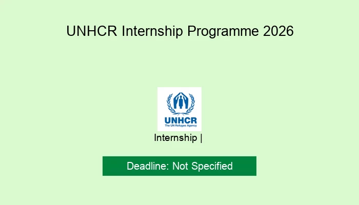 UNHCR Internship Programme 2026