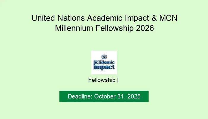 United Nations Academic Impact & MCN Millennium Fellowship 2026