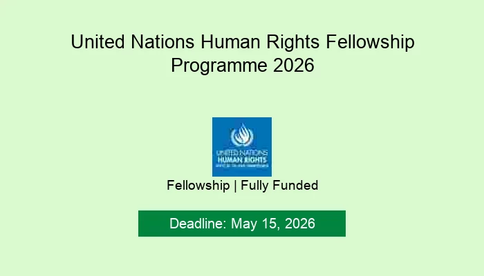 United Nations Human Rights Fellowship Programme 2026